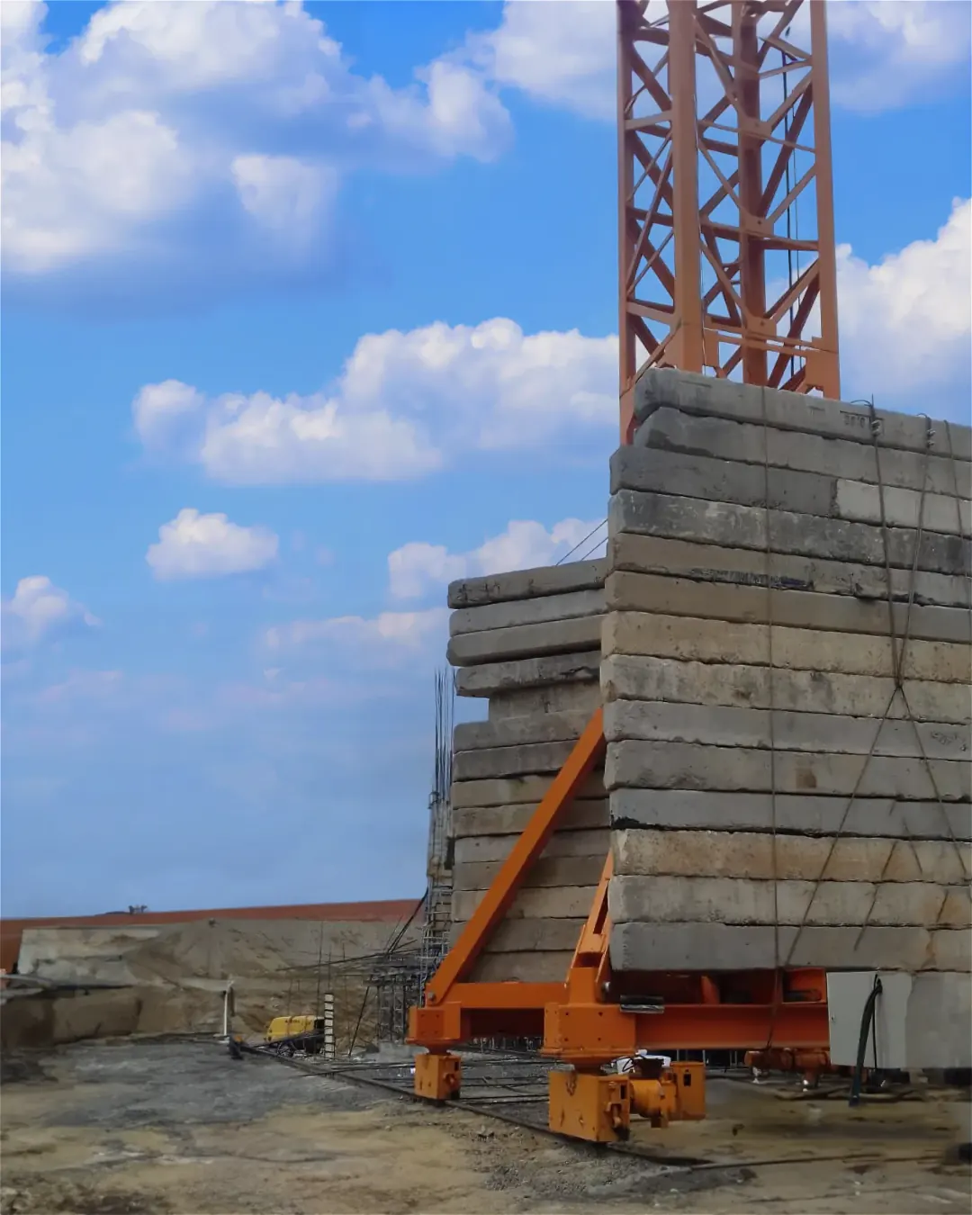 Detalle del mecanismo de una grúa torre GEN