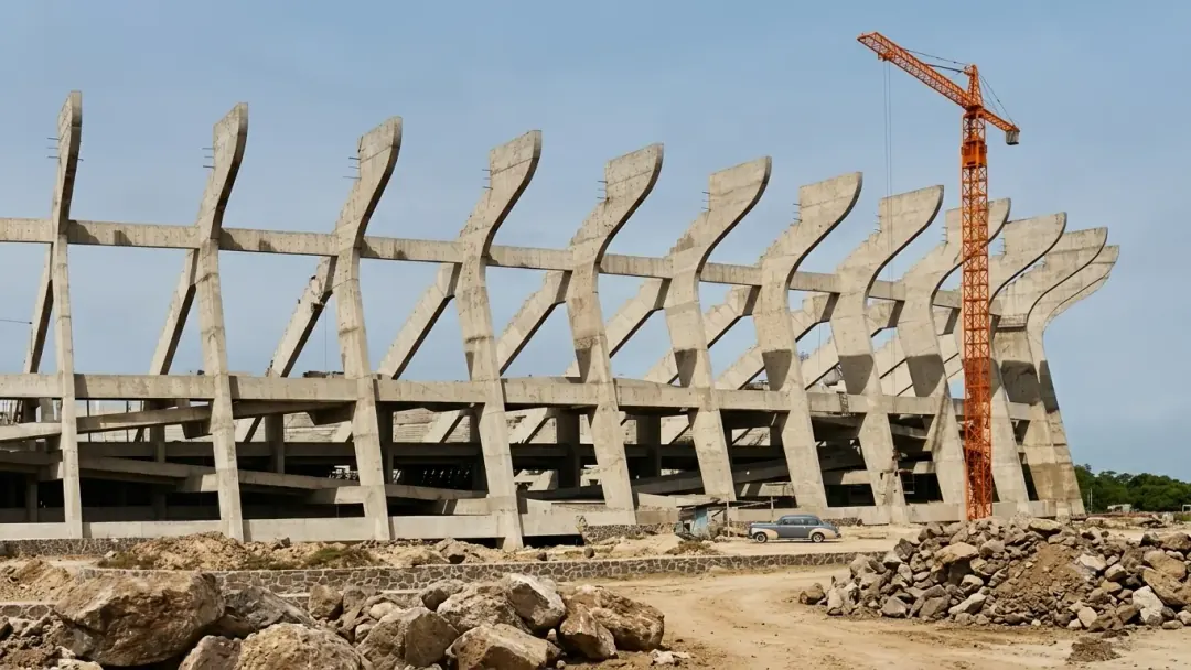 Estadio Azteca — El coloso de Santa Úrsula nació de la visión de Emilio Azcárraga Milmo y Guillermo Cañedo de la Bárcena. La grúa torre Pingon no solo facilitó esta obra monumental: simbolizó el avance de la ingeniería y la arquitectura mexicana de los años 60.